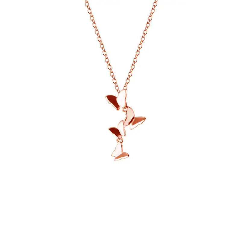 925 Silver Butterfly Pendant Necklace Boho Accessories