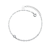 925 Sterling Silver Zircon Chain Bracelet Women Fine Jewelry
