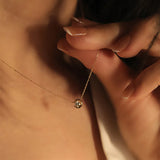 925 Silver Zircon CZ Moon Choker Necklace For Women
