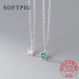 925 Silver Zircon Star Choker Necklace Women Animal Minimalist Jewelry
