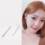 925 Silver Zircon Chain Tassel Drop Earrings Women Fine Jewelry