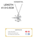 925 Silver Zircon Clover Choker Necklace Party Jewelry