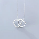 925 Silver Zircon Heart Pendant Necklace Women