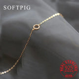925 Silver Zircon Round Charm Bracelet 14K for Women