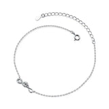 925 Sterling Silver Zircon Infinity Anklet Women Party Bohemian Fine Jewelry