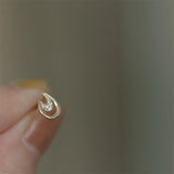925 Sterling Silver Zircon Letter U Stud Earrings For Women