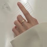 925 Silver Zircon Letter V Ring For Women 18K Jewelry