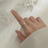 925 Silver Zircon Letter V Ring For Women 18K Jewelry