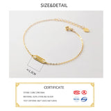 925 Silver Zircon Chain Bracelet Classic Minimalist Jewelry