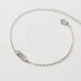925 Silver Zircon Chain Bracelet Classic Minimalist Jewelry