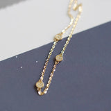 925 Sterling Silver Zircon Round Charm Bracelet 14K Plated Women Party Jewelry