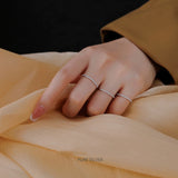 925 Silver Zircon Round Ring for Women Classic Jewelry