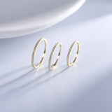 925 Silver Zircon Round Ring for Women Classic Jewelry