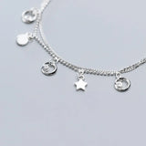 925 Sterling Silver Zircon Star Bracelet for Women Party Jewelry Gift