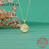 925 Silver Zircon Star Pendant Necklace Women Minimalist Jewelry