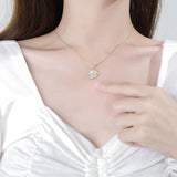 925 Silver Zircon Star Pendant Necklace Women Minimalist Jewelry