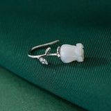 925 Silver Zircon Shell Flower Stud Earrings Women Party Jewelry