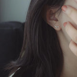 Zircon Leaves Stud Earrings for Women