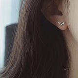 Zircon Leaves Stud Earrings for Women