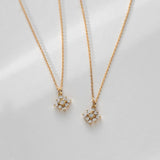 925 Silver Zircon Snowflakes Choker 14K Necklace For Women