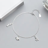 925 Silver Zircon Star Planet Bracelet Women's Fine Jewelry