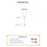 925 Silver Zircon Tassel Choker Necklace Star Charm Women Jewelry