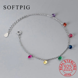 925 Silver Zircon Water Drop Bracelet Classic Fine Jewelry Women