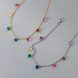 925 Silver Zircon Water Drop Bracelet Classic Fine Jewelry Women