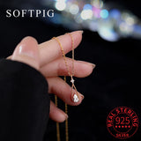 925 Silver Zircon Water Drop Choker Necklace for Women
