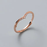 925 Sterling Silver Zircon Wave Adjustable Ring for Women