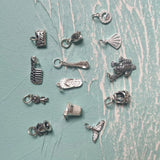 925 Sterling Silver Zircon Comb Charm DIY Accessories