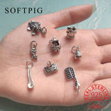 925 Sterling Silver Zircon Comb Charm DIY Accessories