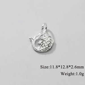 925 Sterling Silver Geometric Star Triangle Charms