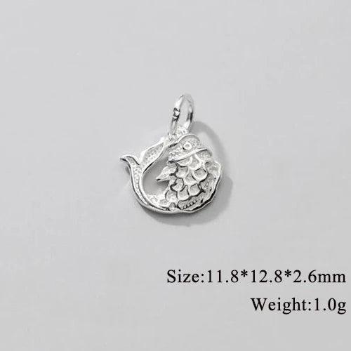 925 Sterling Silver Geometric Star Triangle Charms