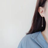 925 Sterling Silver Drop Earrings Crystal Jewelry for Women