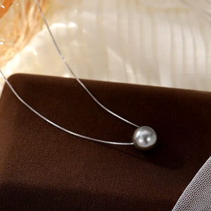 925 Silver Pearl Bead Choker Necklace Classic Jewelry