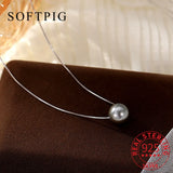 925 Silver Pearl Bead Choker Necklace Classic Jewelry