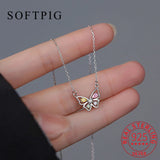 925 Silver Zircon Butterflies Choker Necklace Women Classic Jewelry