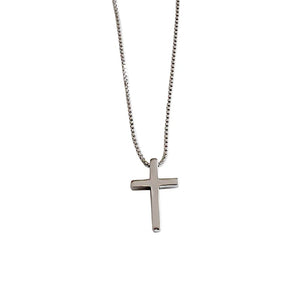 925 Silver Cross Dangle Pendant Necklace for Women