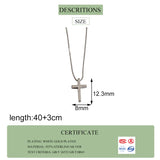 925 Silver Cross Dangle Pendant Necklace for Women