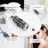 Purple Birthstone Fillable Vial Ashes Necklace Keepsake Pendant