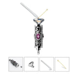 Purple Birthstone Fillable Vial Ashes Necklace Keepsake Pendant