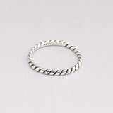 925 Silver Ribbon of Love Ring European Jewelry