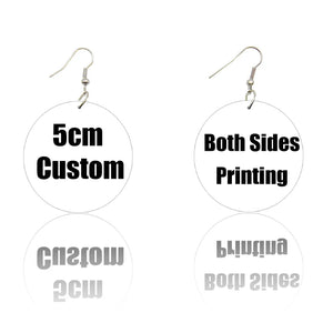 Custom African Wooden Drop Earrings with Personalized Photos