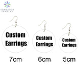 Custom African Wooden Drop Earrings with Personalized Photos