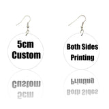 Custom African Wooden Drop Earrings with Personalized Photos