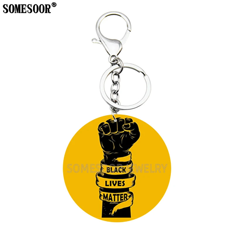 Customized Lives Matter Slogan Key Chains Bag Pendant