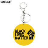Customized Lives Matter Slogan Key Chains Bag Pendant