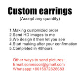 SOMESOOR Flat Teardrop African Wooden Earrings