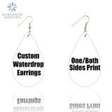 SOMESOOR Flat Teardrop African Wooden Earrings